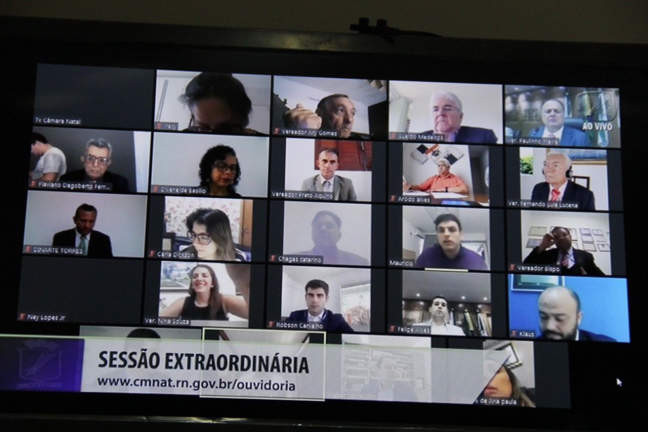 TV Câmara Natal transmite primeira sessão virtual da história do  Legislativo | Câmara Municipal de Natal